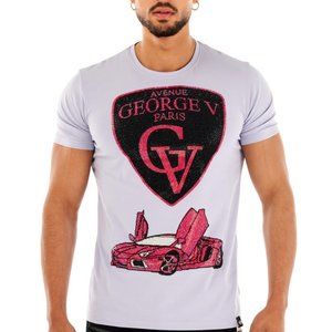 Avenue George V Paris T-Shirt LAMBORGHIN Rhinestone Men's short sleeve  2XL NWT